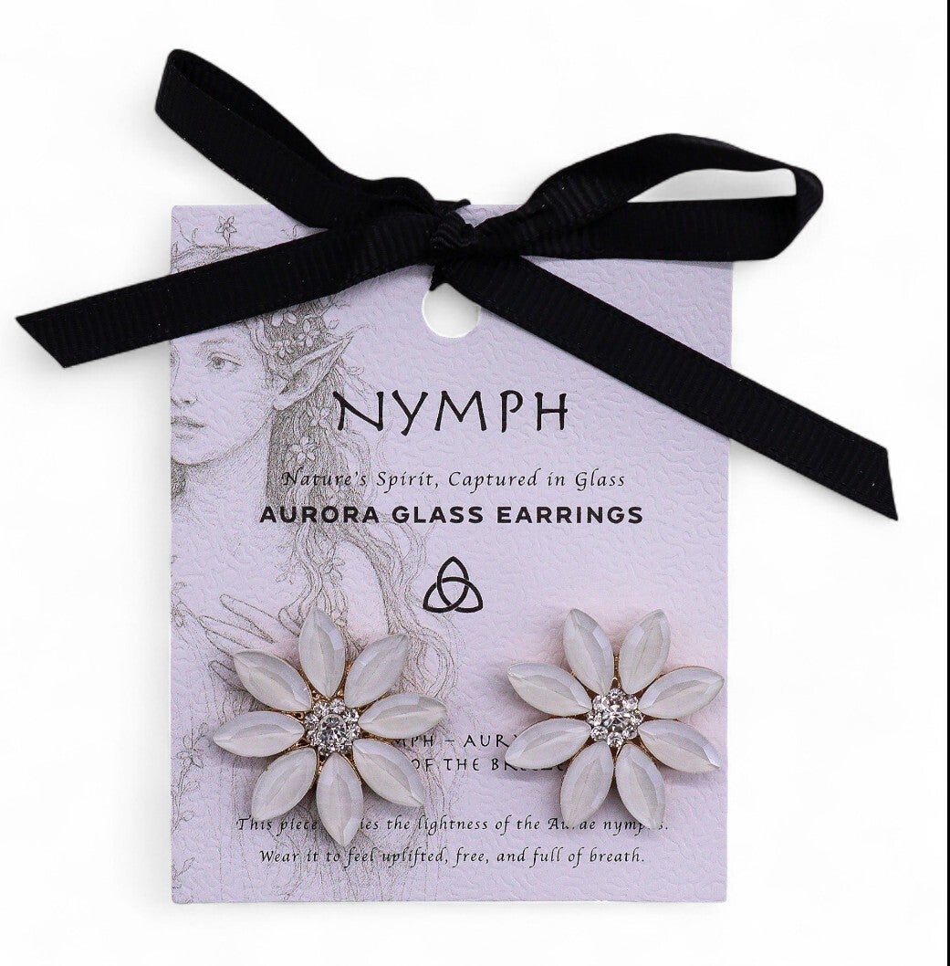 Aurora glass earrings spirit of the sea