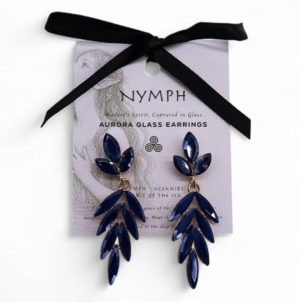 Aurora glass earrings spirit of evening light