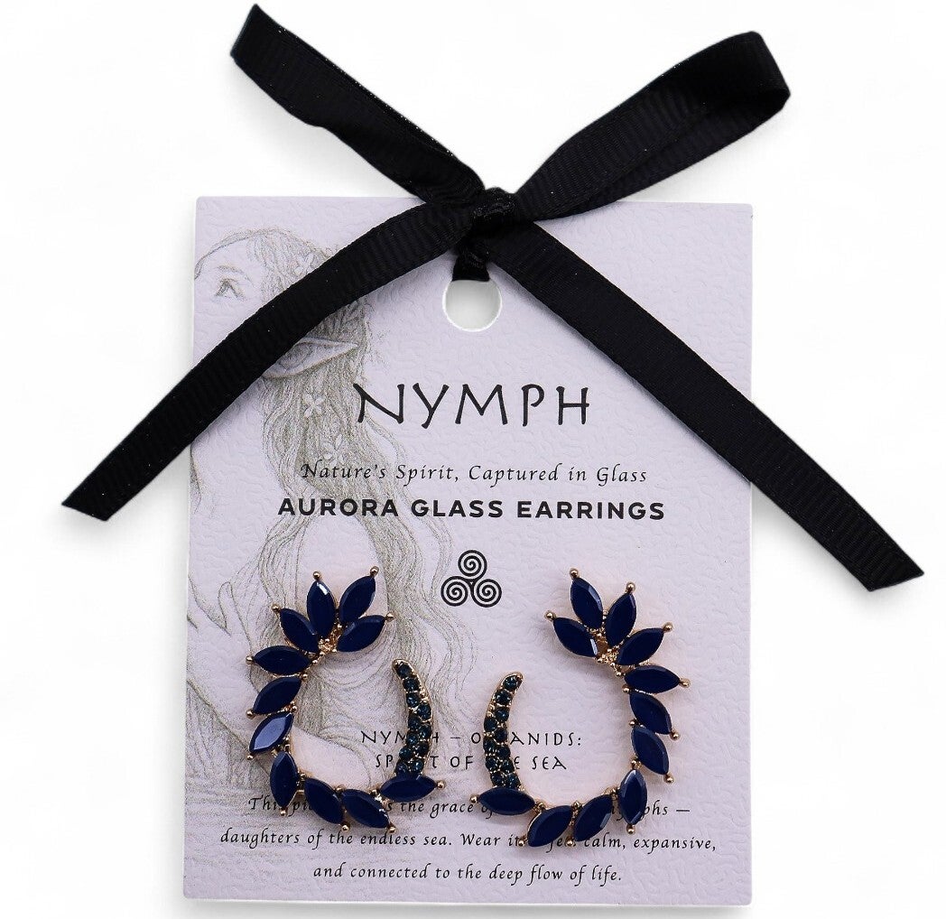 Aurora glass earrings spirit of evening light