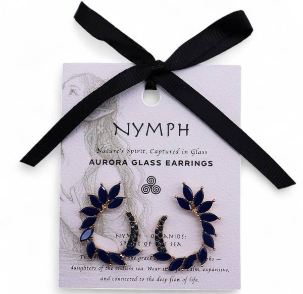Aurora glass earrings spirit of evening light