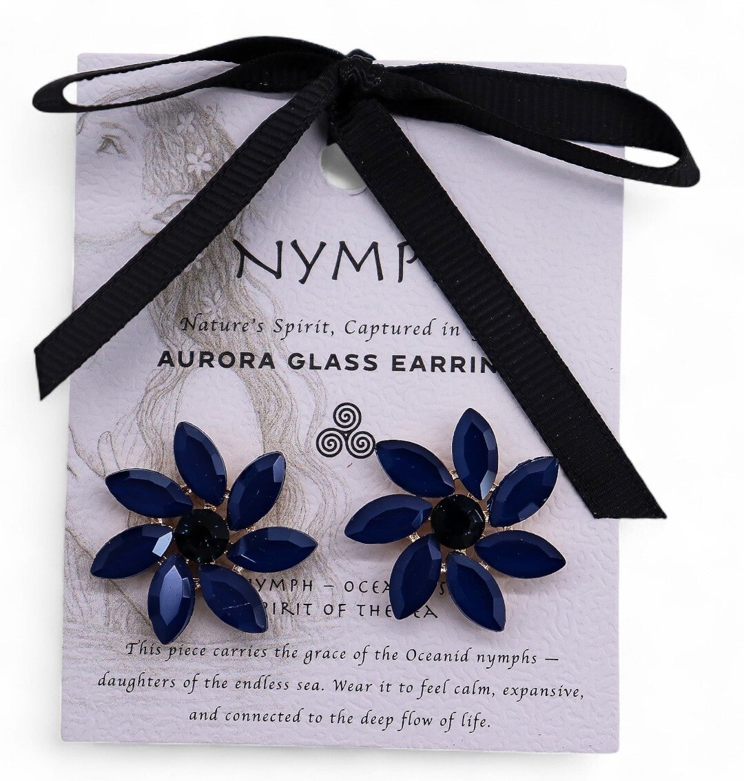 Aurora glass earrings spirit of evening light
