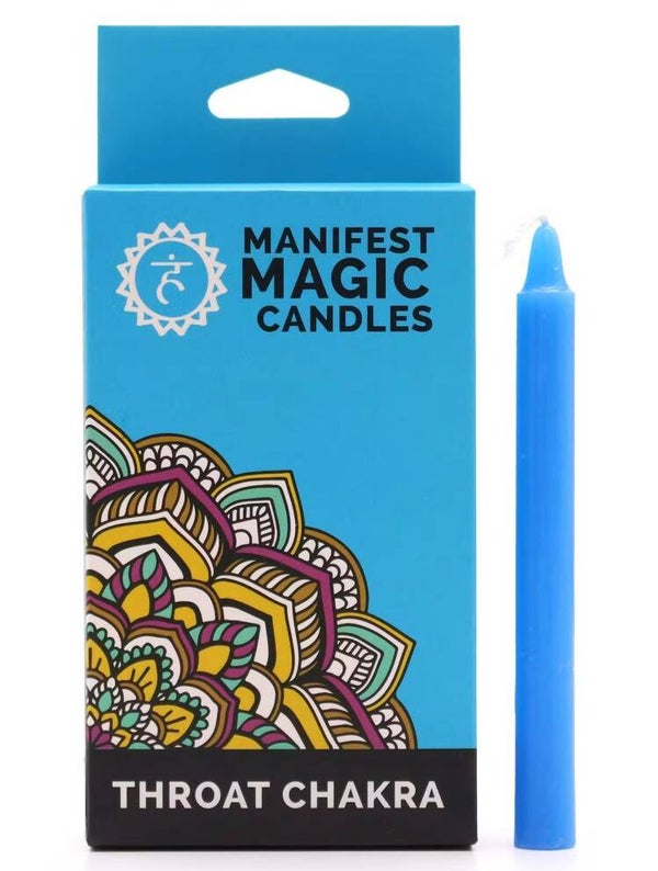 Manifistatie kaarsen licht blauw