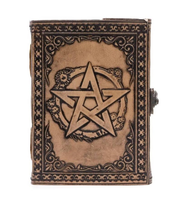 Lederen boek pentagram