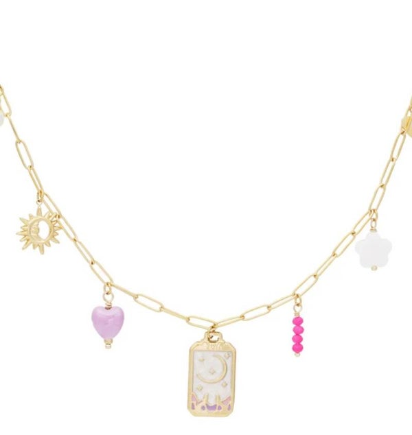 Rvs Neckless tarot color Party
