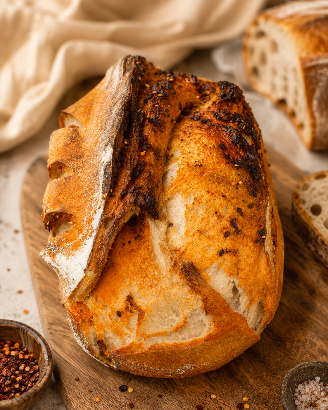 Chili oil sourdough