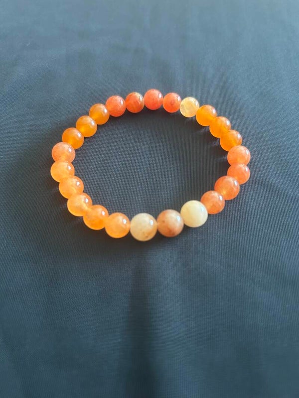 Orange bead bracelet