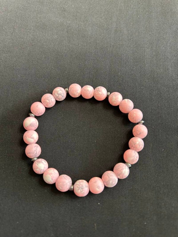 Pink splash of grey bracelet