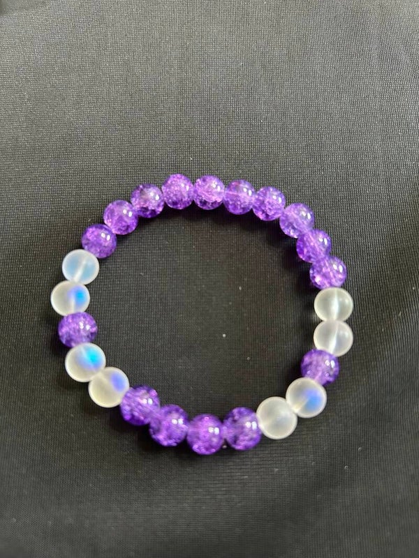 Purple bead bracelet