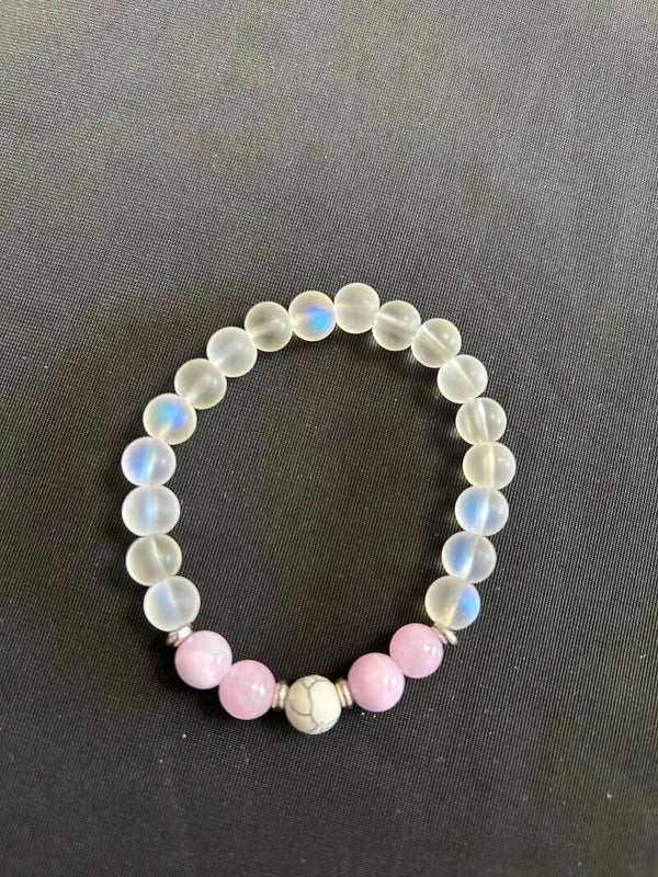 Lavender/clear bracelet