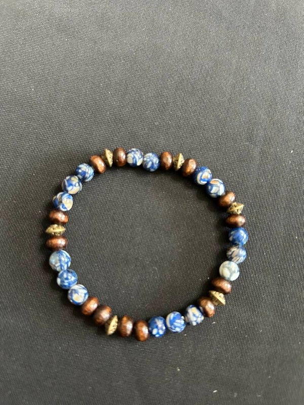 Blue/brown bracelet