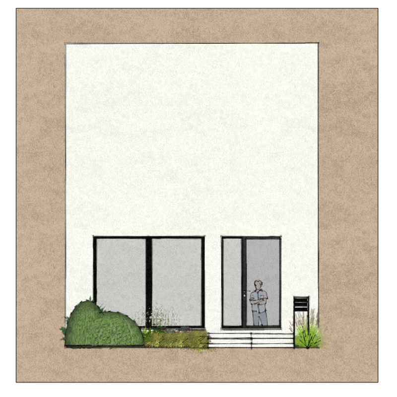 vooraanzicht tuinontwerp