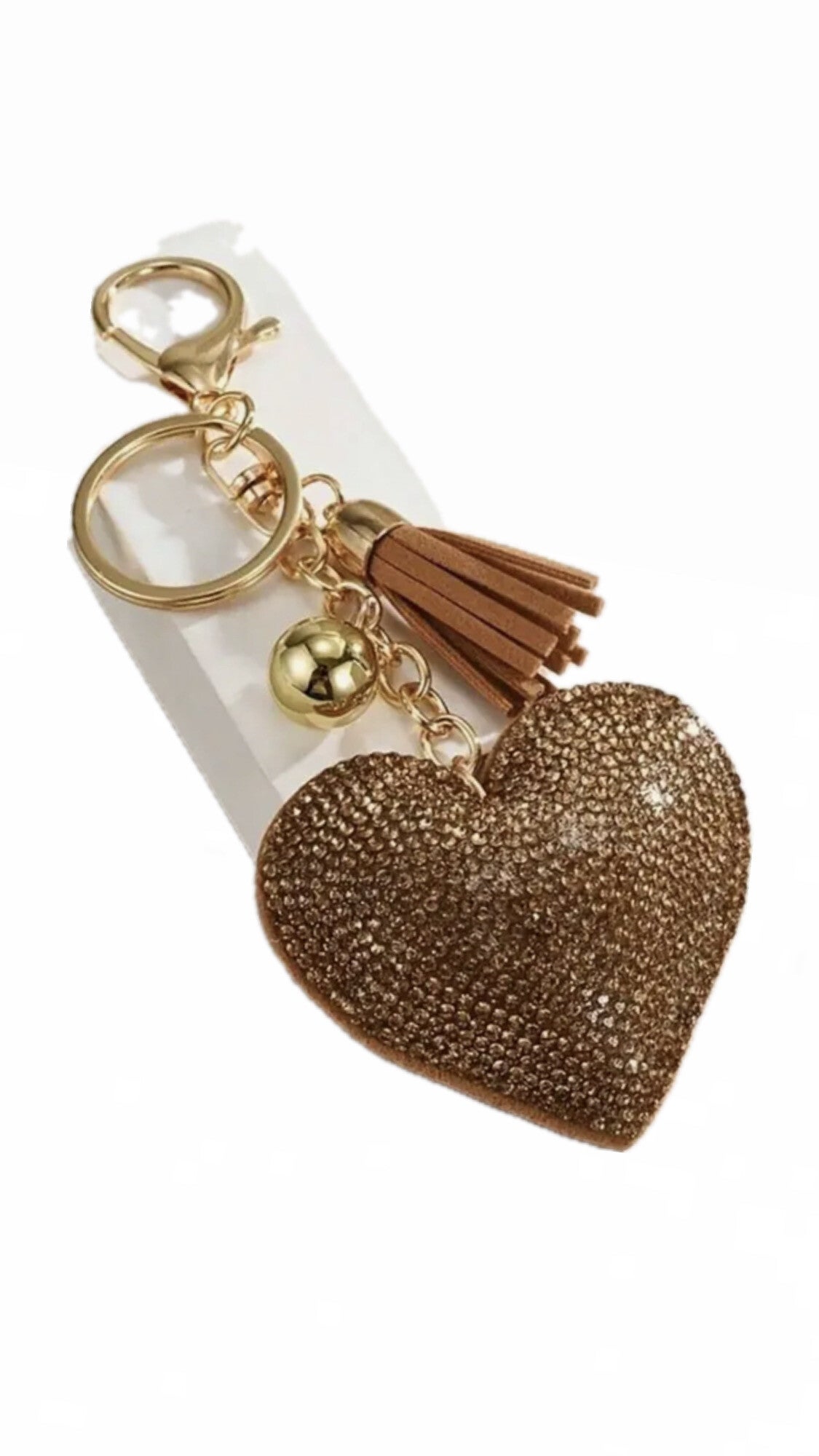 Sleutelhanger Tashanger Hart bruin