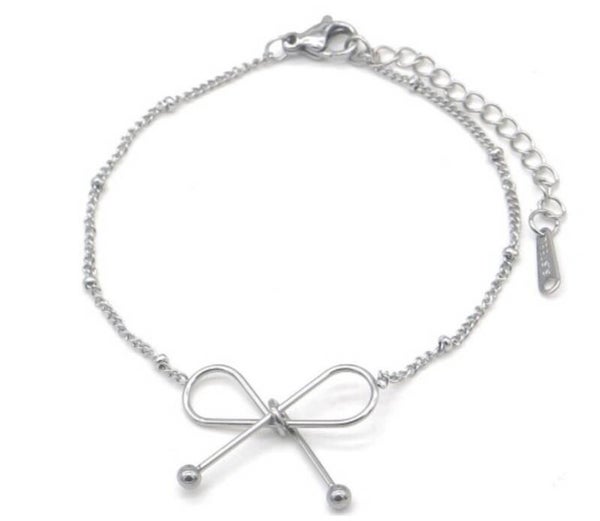 Armband zilver met strik