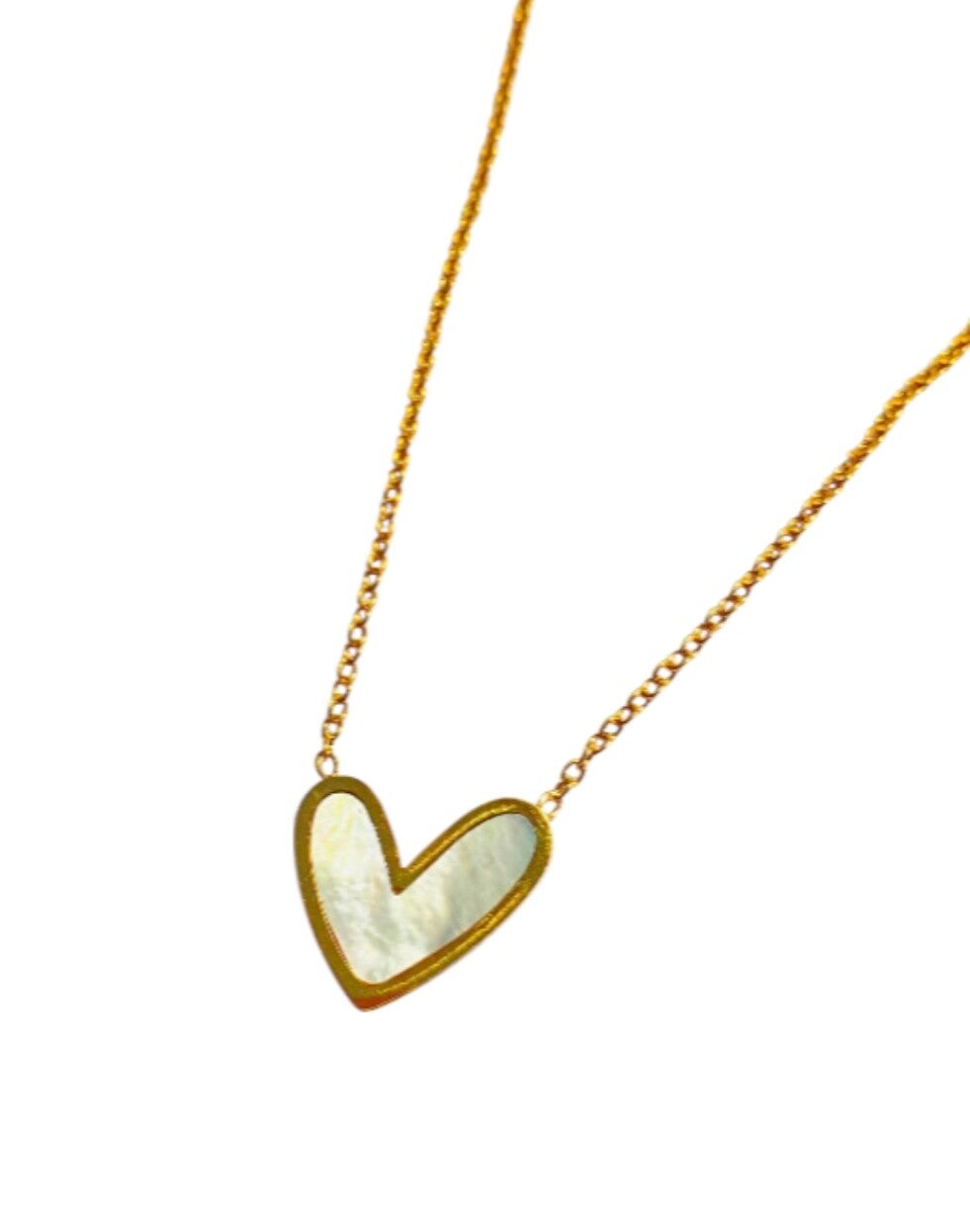 Superluxe ketting Hart ingelegd met parelmoer