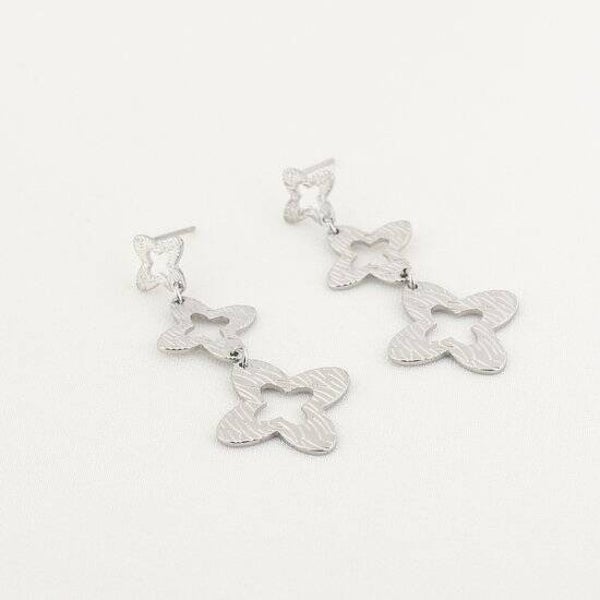 Oorbellen STARS kleur zilver