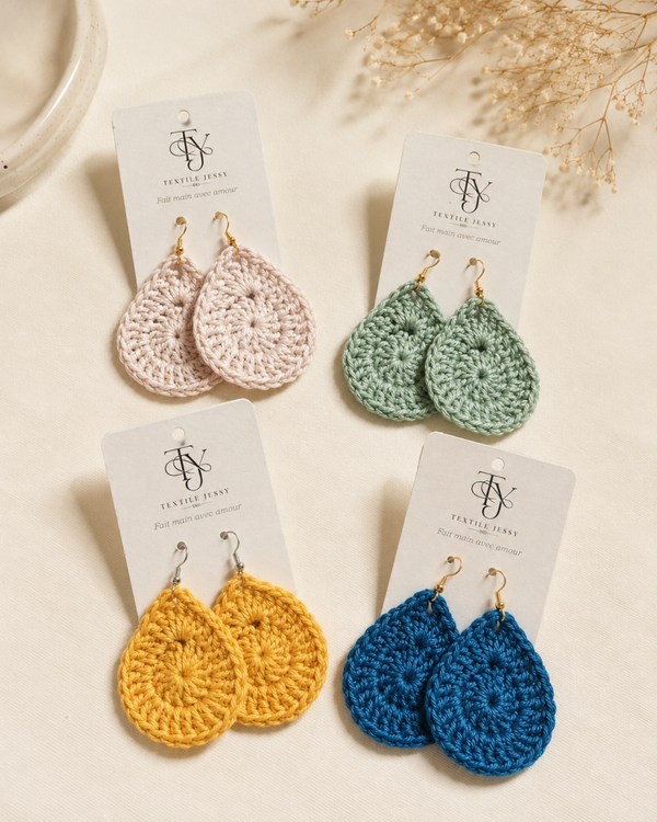 Boucles d’oreilles Goutte au crochet