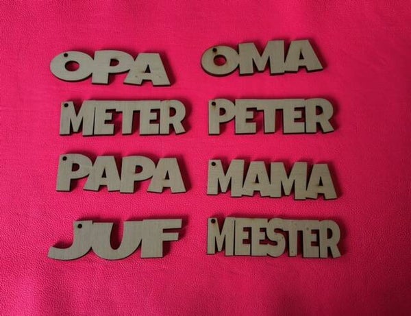 Houten Sleutelhanger