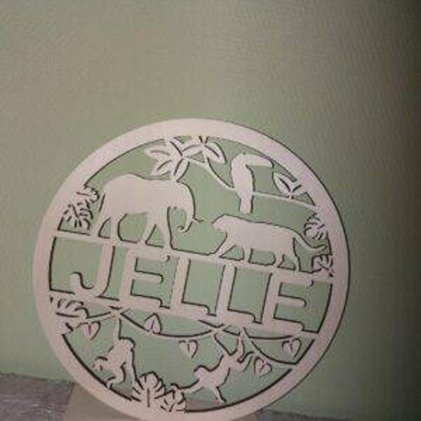 Naamcirkel 25cm Jungle
