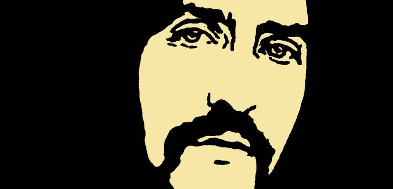 Digital edit of portrait Barış Manço