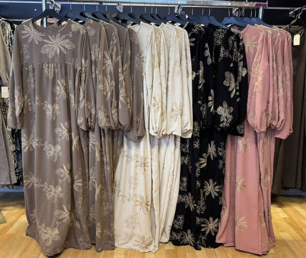 Bestrickte ballonärmel Abaya