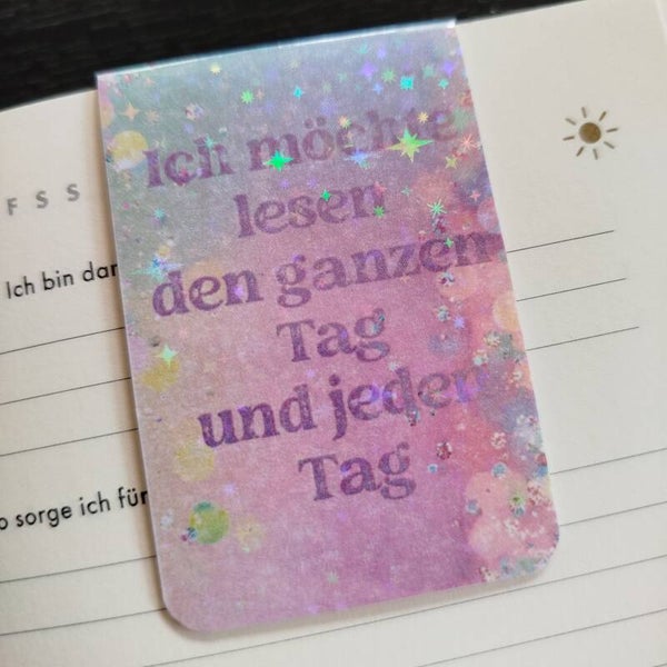 Magnetisches Lesezeichen "Lesen" Konfetti
