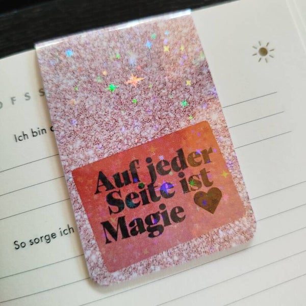Magnetisches Lesezeichen "Magie" Glitter