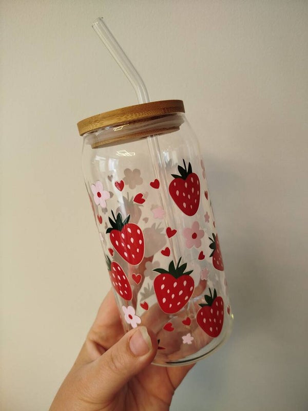 Trinkglas Erdbeeren 550ml