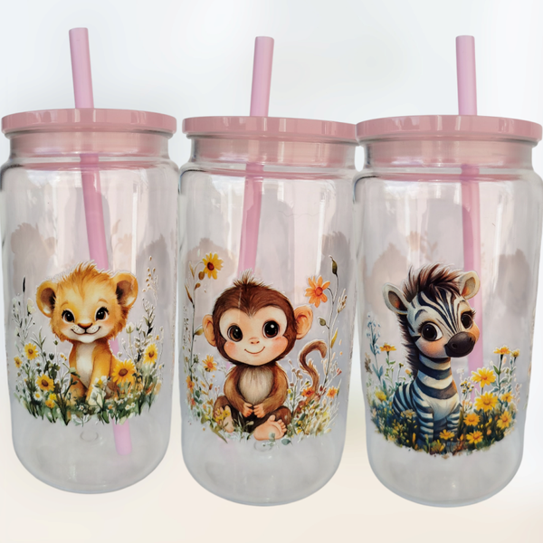 Kinder Trinkbecher 500 ml Rosa Zootiere