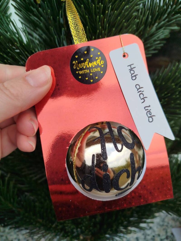 XMAS Kugel "Hab dich lieb"