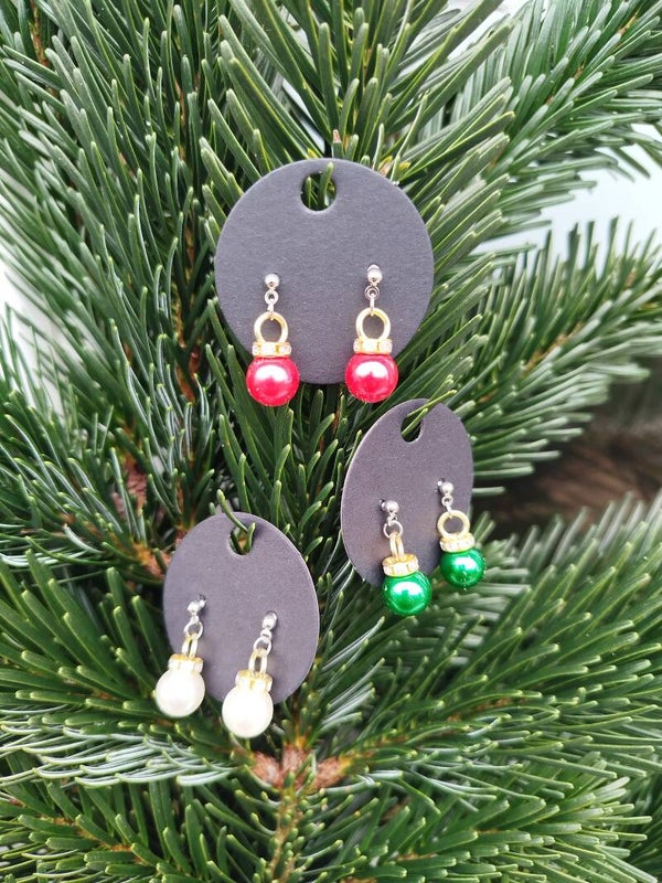 XMAS Ohrstecker Weihnachtskugeln