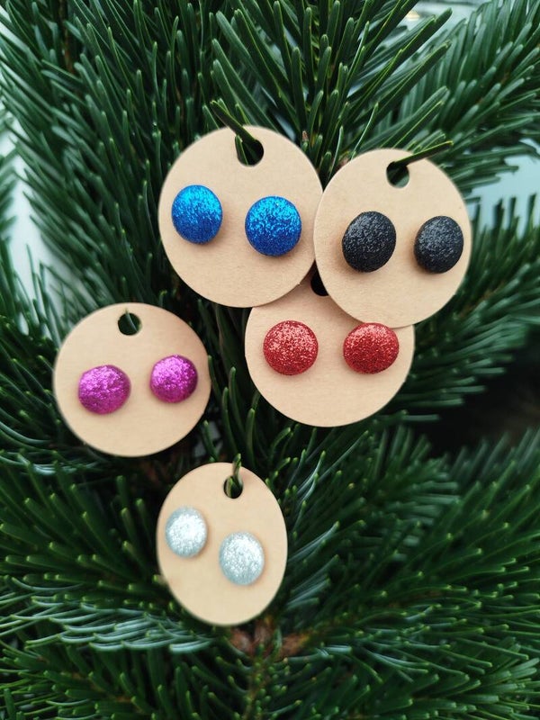 XMAS Ohrstecker Glitzer