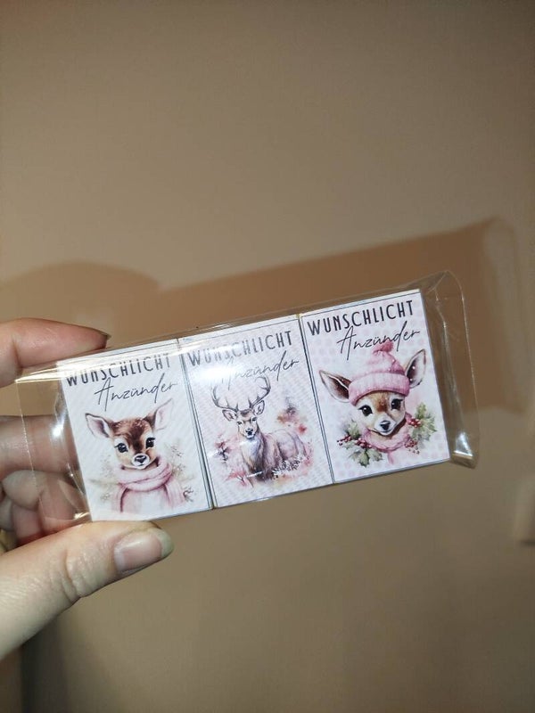 XMAS 3er Streichholzpackungen Wunschlichter