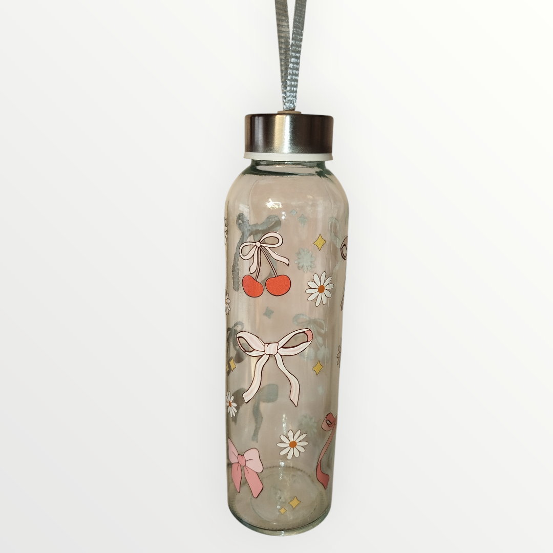 Trinkflasche Schleife/Kirsche