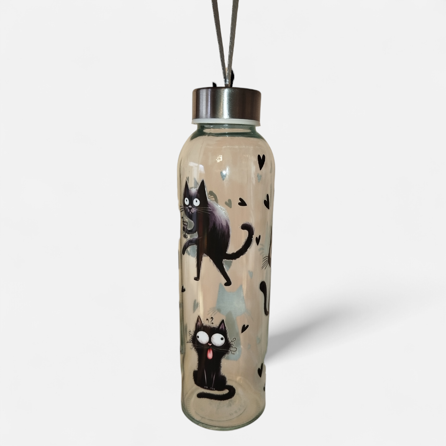 Trinkflasche Cat Herzen