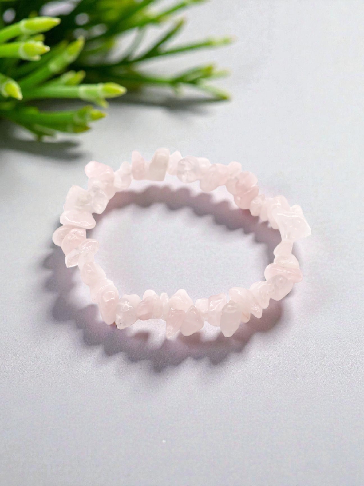 Splitterarmband Rosenquarz