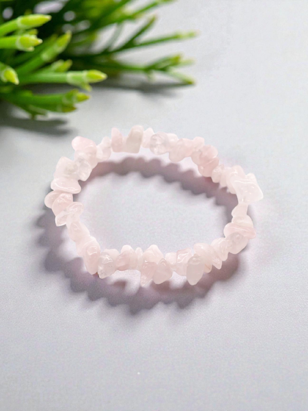 Splitterarmband Rosenquarz