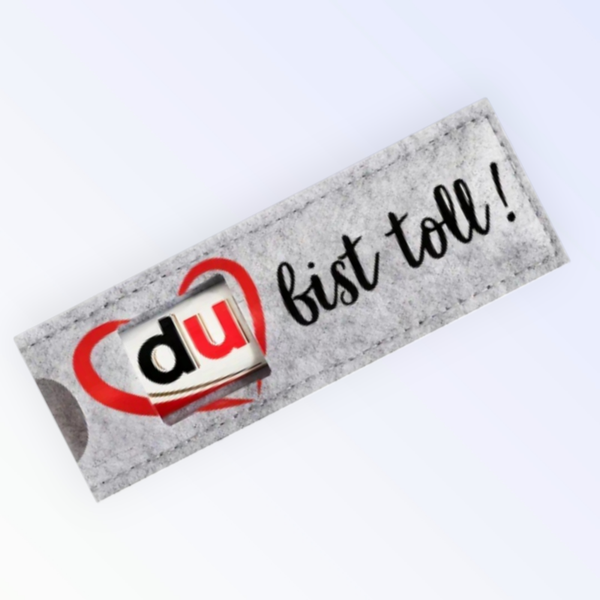 Schokoriegel Filzverpackung Du bist toll