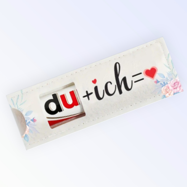 Schokoriegel Filzverpackung Du und Ich