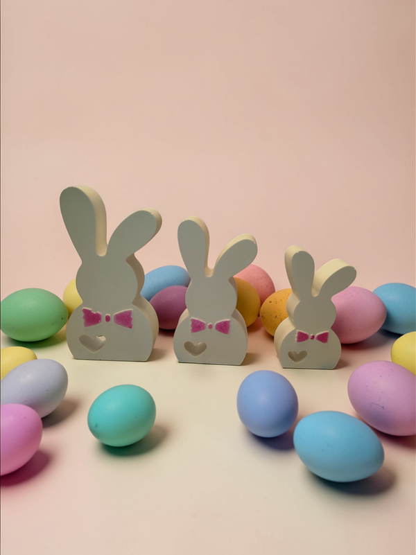 OSTERN 3er Hasenset Rosa