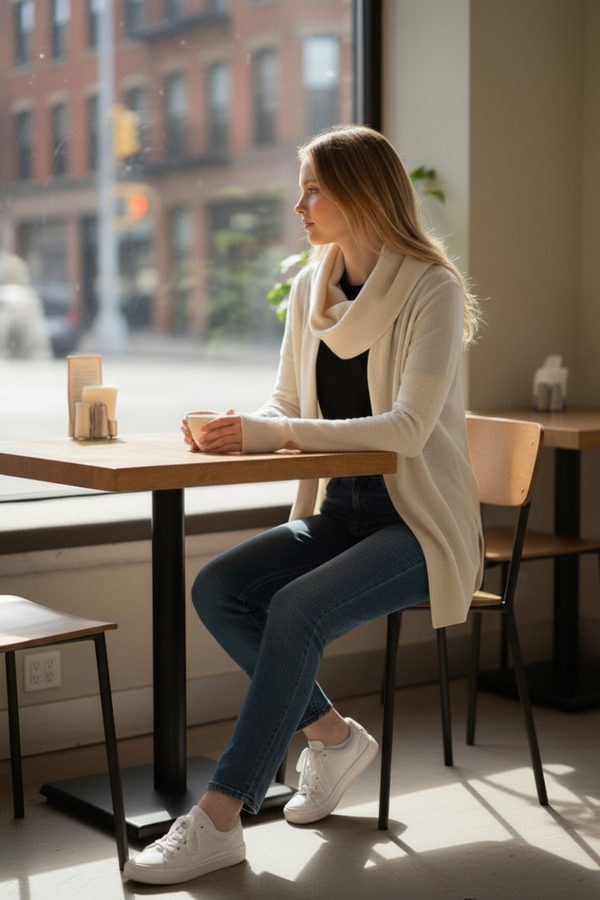 Laura Scott Cardigan Beige