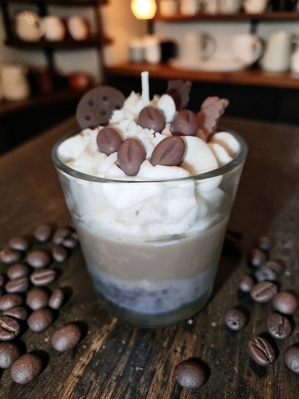 Handmade Kerze Kaffeetraum