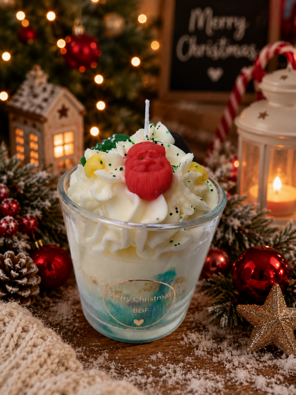 Handmade Kerze Merry Christmas 2