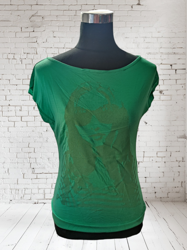 Shirt mit Rückencut Türkisgrün