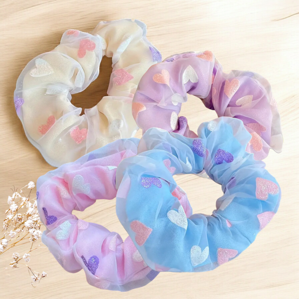 Scrunchi Hearts verschiedene Farben