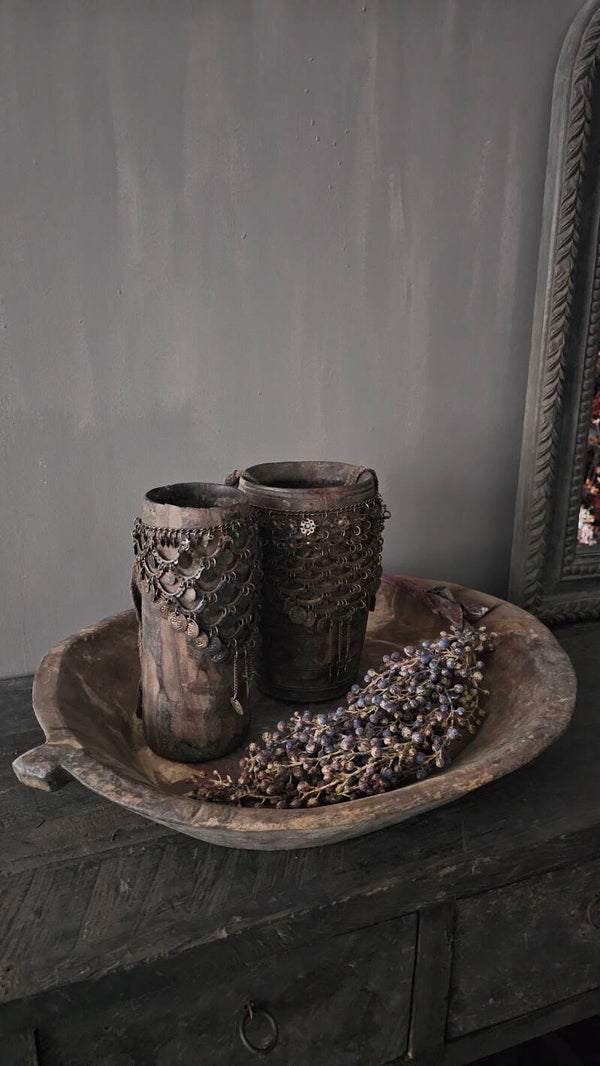 Authentieke houten schaal