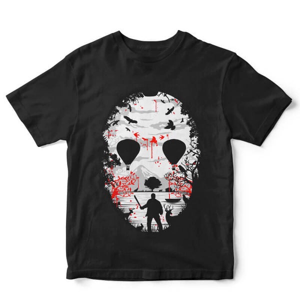 Unisex T-shirt met Donkere Schedel Illustratie – Horror Design