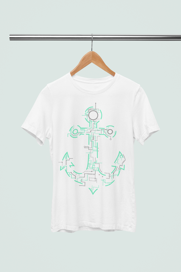 Tech Anchor Unisex T-shirt met Circuit Design