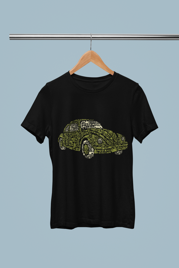 Unisex  T-shirt – Creatieve Auto Grafische Print van Iconen