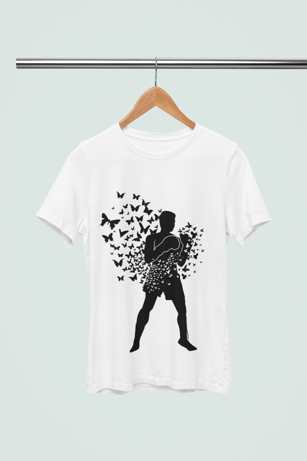 Unisex T-shirt met Vlinder Silhouet