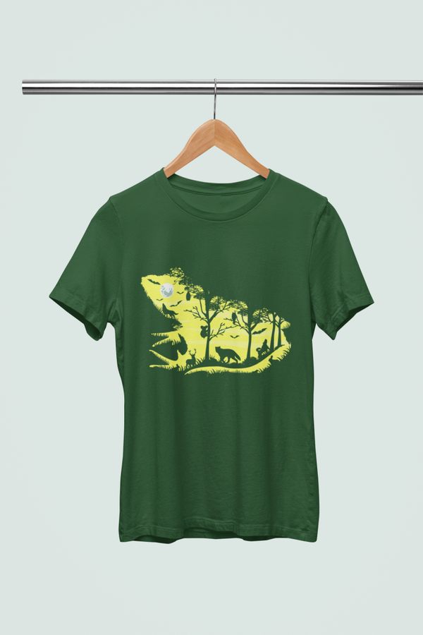 Unisex T-shirt met Nachtbos en Wilde Dieren